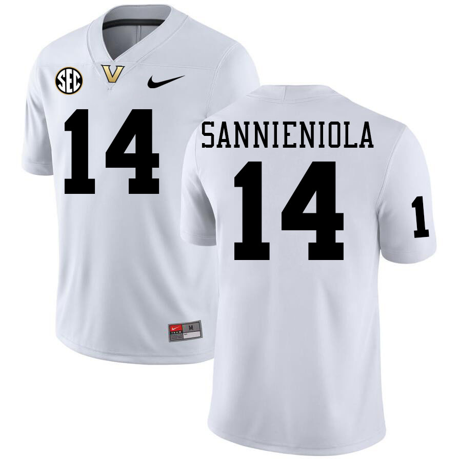 Vanderbilt Commodores #14 Steven Sannieniola College Football Jerseys Stitched-White